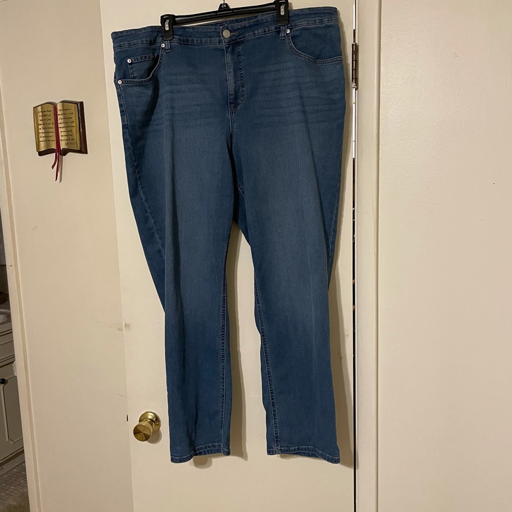 Tara and sky blue jeans